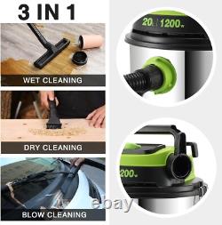 1200W 20L Wet and Dry Vacuum Cleaner Powerful Industrial Dust Extractor with HEPA