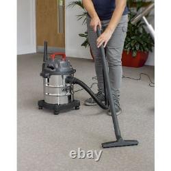 20L Vacuum Cleaner Wet & Dry Stainless Steel Drum 1200With230V