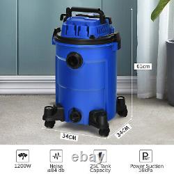 25L Home Wet and Dry Vacuum Cleaner 3 in 1 Multi-Purpose Dust Extractor Blue