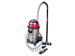 30L Stainless Steel Wet & Dry Vacuum Cleaner Workshop Vac 1200w 230V