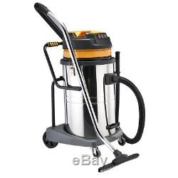3600W Industrial Vacuum Cleaner Wet&Dry Stainless Steel Container 3 Power Levels
