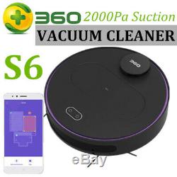 360 S6 Robotic Vacuum Cleaner Automatic APP LDS Remote Dry Wet Cleaning 1800Pa