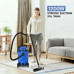 3-in-1 Portable Vacuum Cleaner 25L Mobile Vacuum with Attachments Wet/Dry Garage