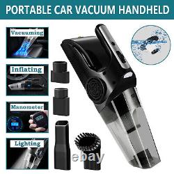 4in1 Portable Car Vacuum Cleaner 6000Pa Wet&Dry Cordless Handheld Strong Suction