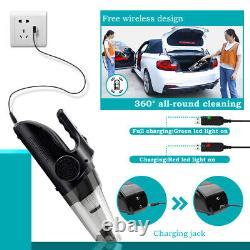 4in1 Portable Car Vacuum Cleaner 6000Pa Wet&Dry Cordless Handheld Strong Suction