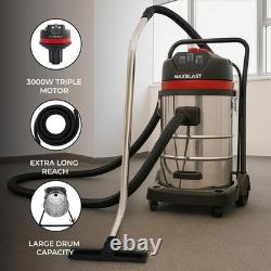 80L Industrial Wet & Dry Vacuum Cleaner Long Reach 5m Hose & 80L Industrial Wet & Dry Vacuum Cleaner Long Reach 5m Hose &