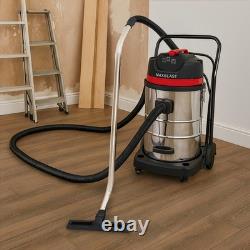 80L Industrial Wet & Dry Vacuum Cleaner Long Reach 5m Hose & 80L Industrial Wet & Dry Vacuum Cleaner Long Reach 5m Hose &