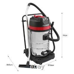 80L Industrial Wet & Dry Vacuum Cleaner Long Reach 5m Hose & 80L Industrial Wet & Dry Vacuum Cleaner Long Reach 5m Hose &