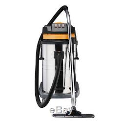80L Vacuum Cleaner Wet Dry Industrial Commercial Powerful Stainless Steel UK