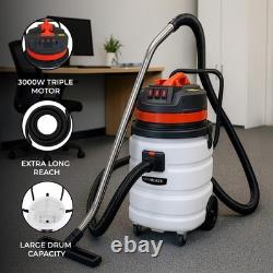 90L Industrial Wet & Dry Vacuum Cleaner Long Reach 5m Hose &