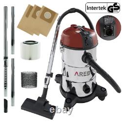 AREBOS Industrial Vacuum Cleaner 5IN1 Vacuum Cleaner Wet-Dry 1300W 30L Red