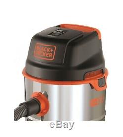 Black & Decker Powerful Wet & Dry Vacuum Cleaner 30 Litre Drum 1600W BXVC30XDE
