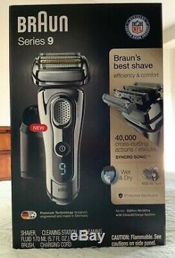 Braun 9295CC Series 9 Wet & Dry Mens Electric Shaver (and 4-Pack cleaner refill)