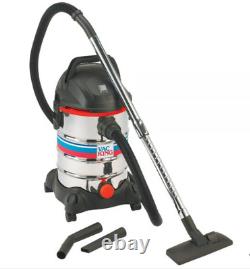 Clarke Vac King CVAC25SS Wet And Dry 1400W Vacuum Cleaner 230V DIY Garage Tools