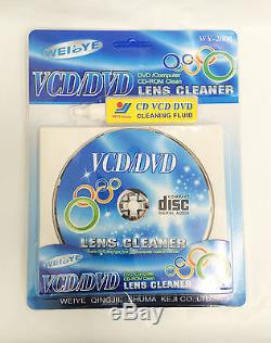 Compact Disc PLAYER CLEANER VCD CD DVD ROM Wet Dry Optical Disk Drive Fluid