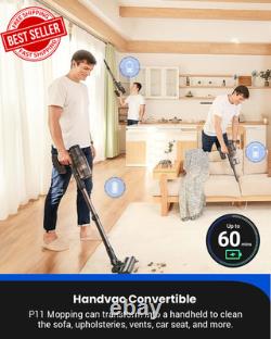 Cordless Vacuum Mop Cleaner All in One 60 Mins Runtime Wet Dry Lightweight