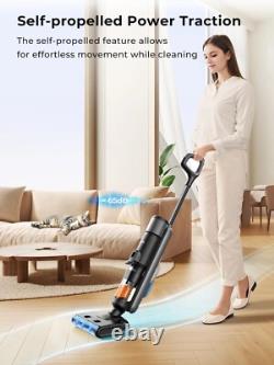 Cordless Wet Dry Vacuum Cleaner Mop, Cleaning 55min Auto Suction Floor Washer