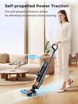 Cordless Wet Dry Vacuum Cleaner Mop, Cleaning 55min Auto Suction Floor Washer