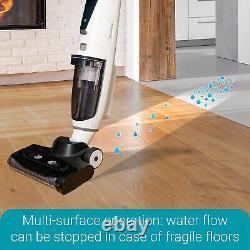 Cordless Wet-Dry Vacuum Cleaner, Vacuum and Mop, Self-Cleaning Cycle, White, New