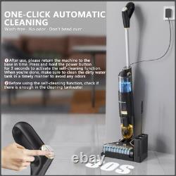Cordless Wet-Dry Vacuum Cleaner Wet Dry Electric Mop Floor Cleaner Lightweight
