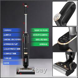 Cordless Wet Dry Vacuum Cleaner Wireless Floor Washer Self-Cleaning Household