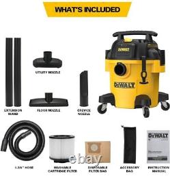DEWALT 20L Wet/Dry Vacuum Cleaner Movable Vac with Universal wheel blow function