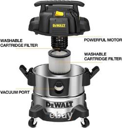 DEWALT 25L Stainless Steel Wet and Dry Vacuum Cleaner 1050 Watts