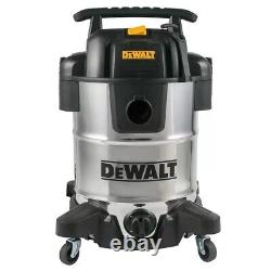 DEWALT Wet Dry Corded Stainless Steel Vacuum Cleaner 38L with 2.1m Hose DXV38S @