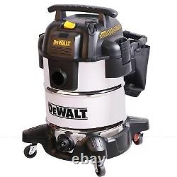 DEWALT Wet & Dry Corded Stainless Steel Vacuum Cleaner 38L with 2.1m Hose DXV38S