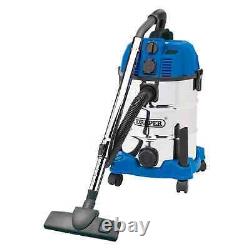 Draper 20529 30L 1300W Wet And Dry Vacum Cleaner Steel Tank 230V (Brand New)