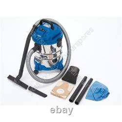 Draper 230V Wet and Dry Vacuum Cleaner with Stainless Steel Tank, 20L, 1250W