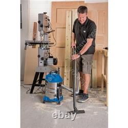 Draper 230V Wet and Dry Vacuum Cleaner with Stainless Steel Tank, 20L, 1250W