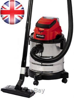 Einhell 2347131 Power X-Change Cordless Wet and Dry Vacuum Cleaner, 18 V, Red
