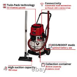 Einhell Cordless Wet Dry Vacuum Cleaner 36V TP-VC 36/30 S Auto-Solo BODY ONLY