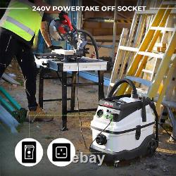 Excel 30L Dust Extractor Wet & Dry Vacuum Cleaner Water Dirt Blower HEPA 240V