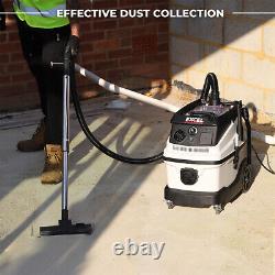 Excel 30L Dust Extractor Wet & Dry Vacuum Cleaner Water Dirt Blower HEPA 240V