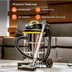 Geepas 1200W Wet & Dry Vacuum Cleaner Water Powerful Vac Workshop Home 23L