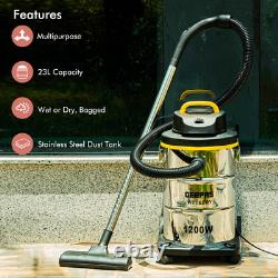 Geepas 1200W Wet & Dry Vacuum Cleaner Water Powerful Vac Workshop Home 23L