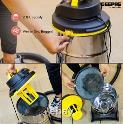 Geepas 1200W Wet & Dry Vacuum Cleaner Water Powerful Vac Workshop Home 23L