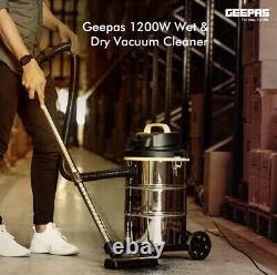 Geepas Wet & Dry Vacuum Cleaner Water Powerful Vac Workshop Home 23L 1200W