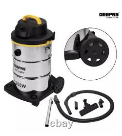 Geepas Wet & Dry Vacuum Cleaner Water Powerful Vac Workshop Home 23L 1200W