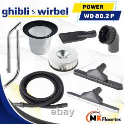 Ghibli & Wirbel Power WD 80.2 P Wet & Dry Professional Vacuum Cleaner 80-Litre