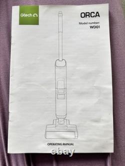 Gtech Orca Cordless Hard Floor Vacuum Cleaner WD01 Wet and Dry, Black/White