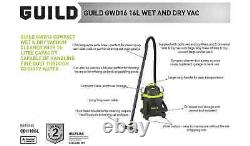 Guild 16 Litre Wet and Dry Vacuum Cleaner Is Ideal For Cleaning Up Dust 1300W