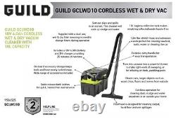 Guild 18V 4.0Ah Cordless Wet and Dry Vacuum Cleaner Blower Function Fast Charger