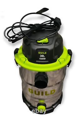 Guild 30L Steel Drum Wet and Dry Vacuum Cleaner Hoover 1500W GWD30