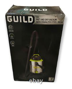 Guild 30L Steel Drum Wet and Dry Vacuum Cleaner Hoover 1500W GWD30