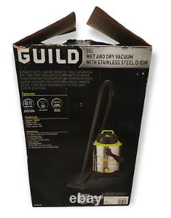 Guild 30L Steel Drum Wet and Dry Vacuum Cleaner Hoover 1500W GWD30