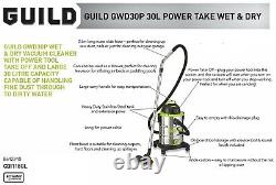 Guild 30L Wet & Dry Canister Vacuum Cleaner With Power Take Off 1500W