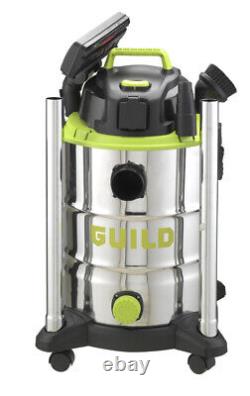 Guild 30L Wet & Dry Vacuum Cleaner with Power Take Off 1500W